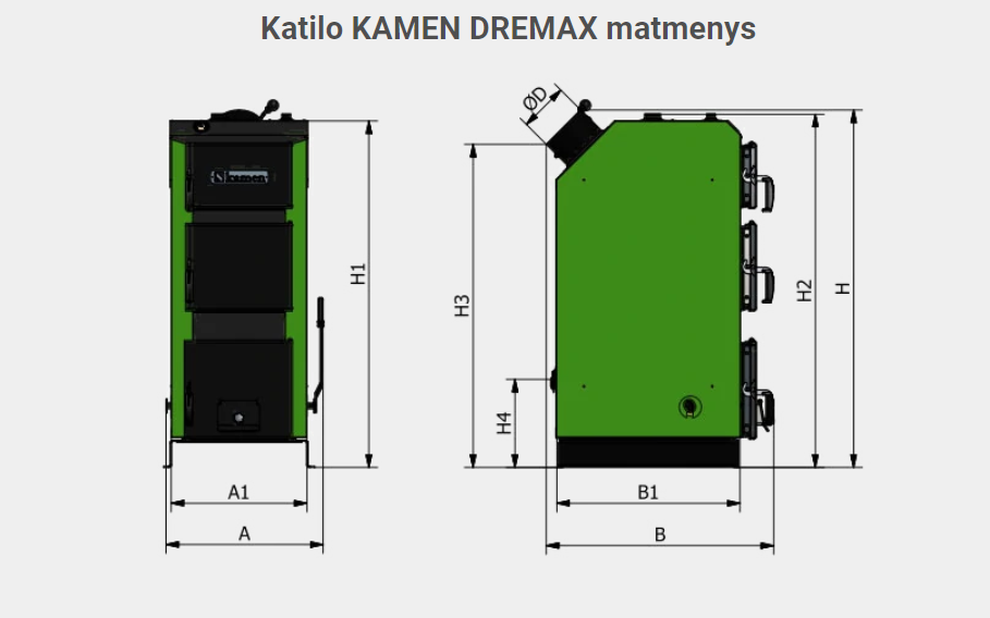 Kamen Dremax katilas (be automatikos)