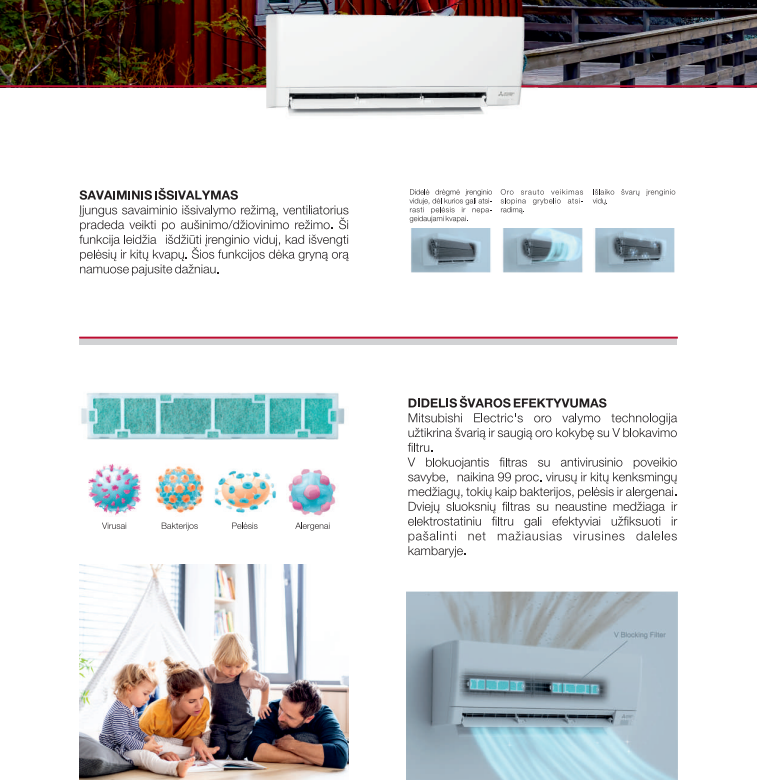 Mitsubishi Electric šilumos siurblys MSZ-AY-VGHZ