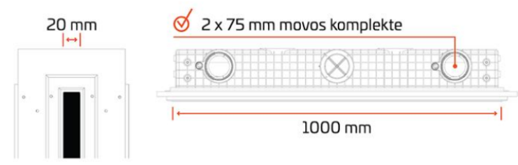 LINEO PRO – priglaistomi linijiniai vėdinimo difuzoriai